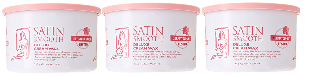 Satin Smooth Deluxe Cream Wax 14 oz 3-Pack