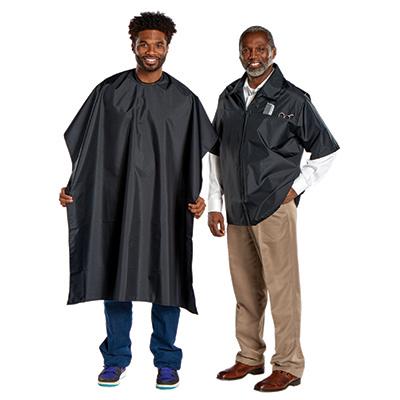 Scalpmaster Barber Jacket and Cutting Cape Set - Black SC-4004