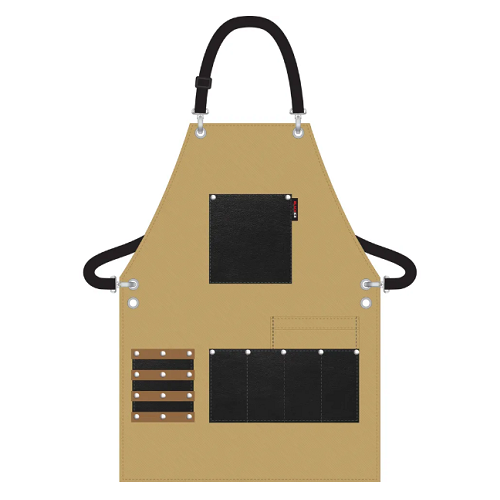 Black Ice Barber & Stylist Hipster Tan Apron