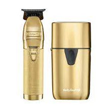 Load image into Gallery viewer, BaByliss PRO Limited Edition Gold FX Trimmer &amp; UV Single-Foil Shaver Set
