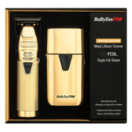 BaBylissPRO Limited Edition Gold FX Trimmer & UV Single-Foil Shaver Set