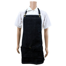 Load image into Gallery viewer, Vincent Denim Apron Black VT2332
