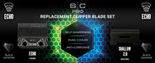Load image into Gallery viewer, Stylecraft Echo Faper Fixed Black Diamond DLC 2.0 Shallow Tooth Blade Set SC544B
