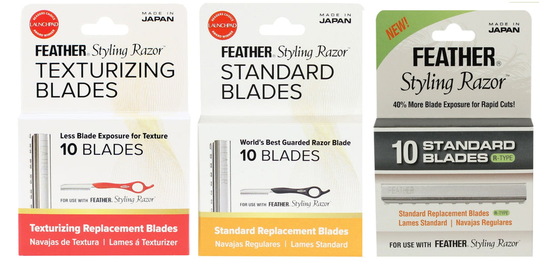 Feather Styling Razor  Blades Assorted 3Pack