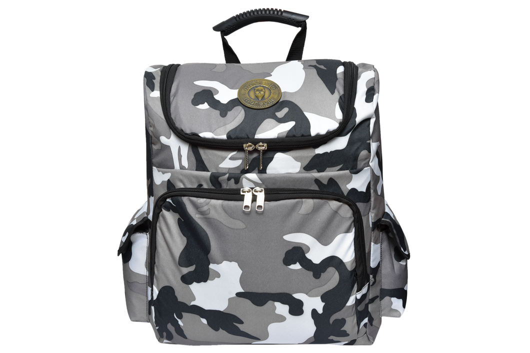 Moreville Barber Backpack Camo Black and Gray Forest