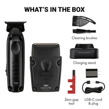 Load image into Gallery viewer, BaBylissPRO Limited Edition Lo-ProFX Compact Cordless Trimmer &amp; Single Foil Shaver Set - Black
