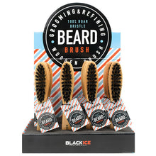 Load image into Gallery viewer, Black Ice Professional Boar Bristle Beard Brush Display
