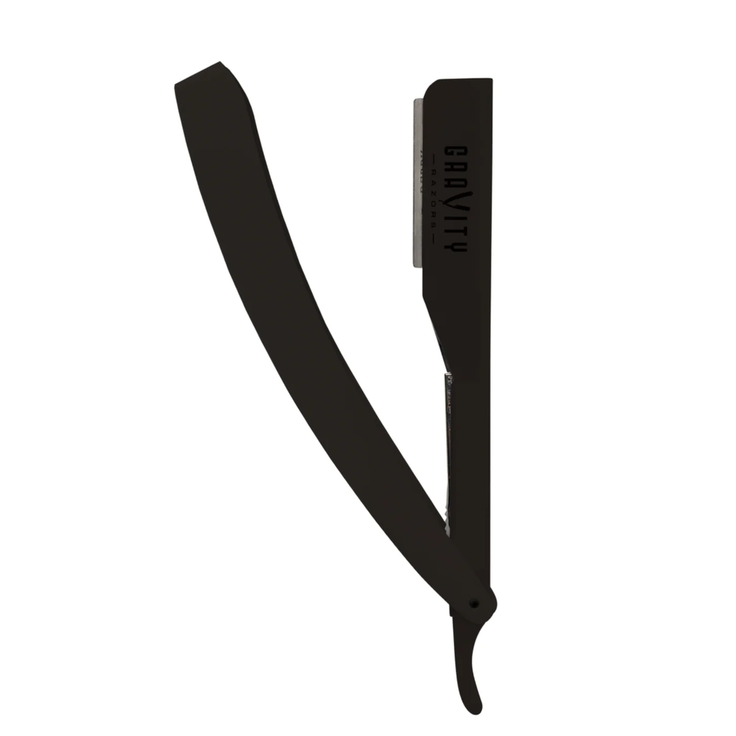 Gravity Stainless Steel Straight Razor Black