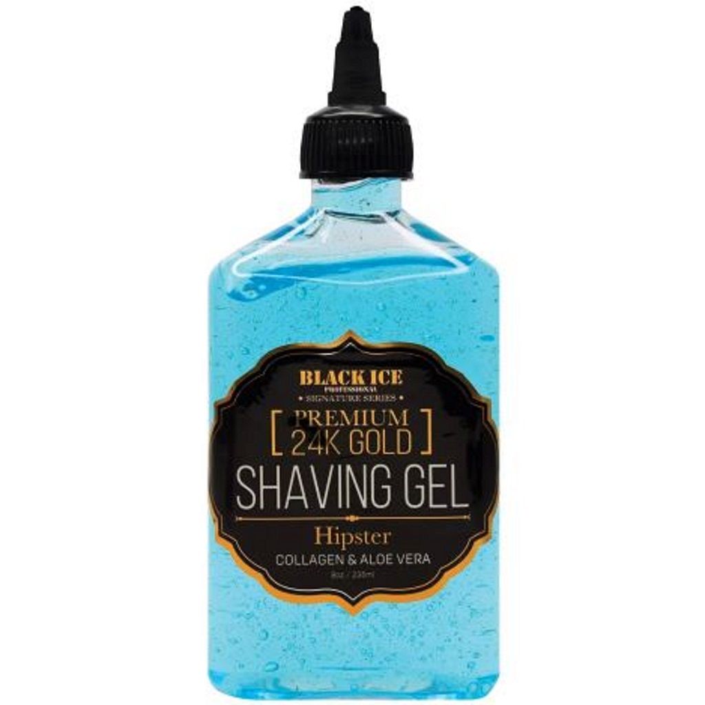 Black Ice Premium 24K Gold Shaving Gel - Hipster 8 oz