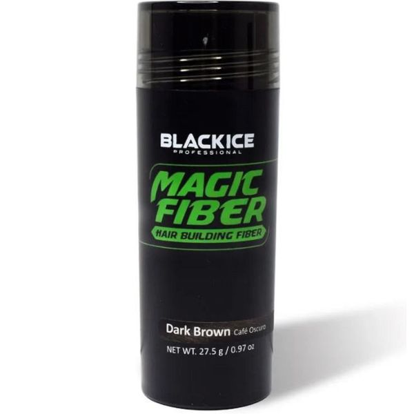 Black Ice Magic Fiber Hair Building Fiber - Dark Brown 0.97oz