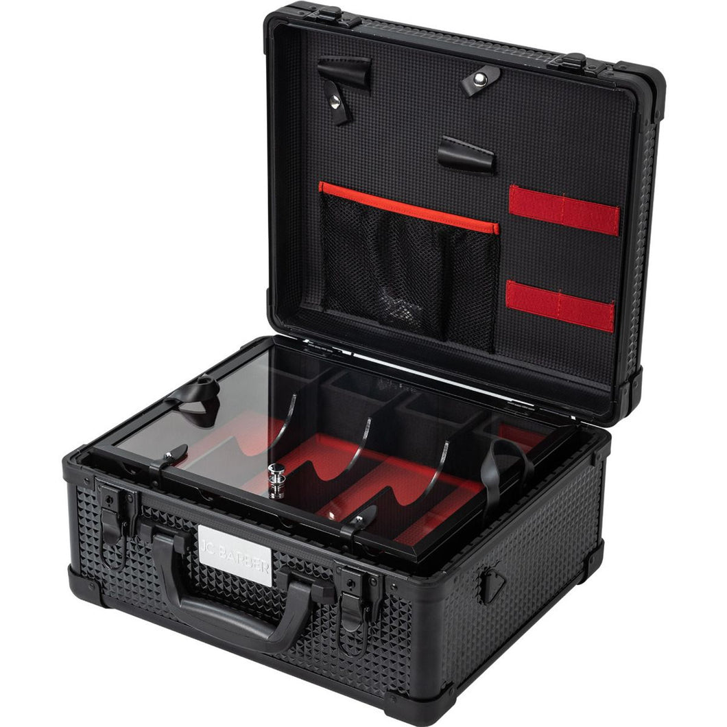 JC  4 Slot Barber Case Portable Black Ice Cube