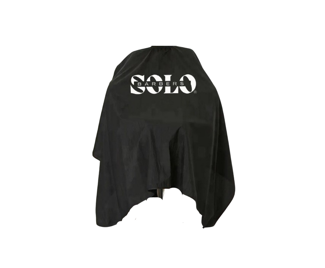 Solo Barbers Elastic Black Barber Cape