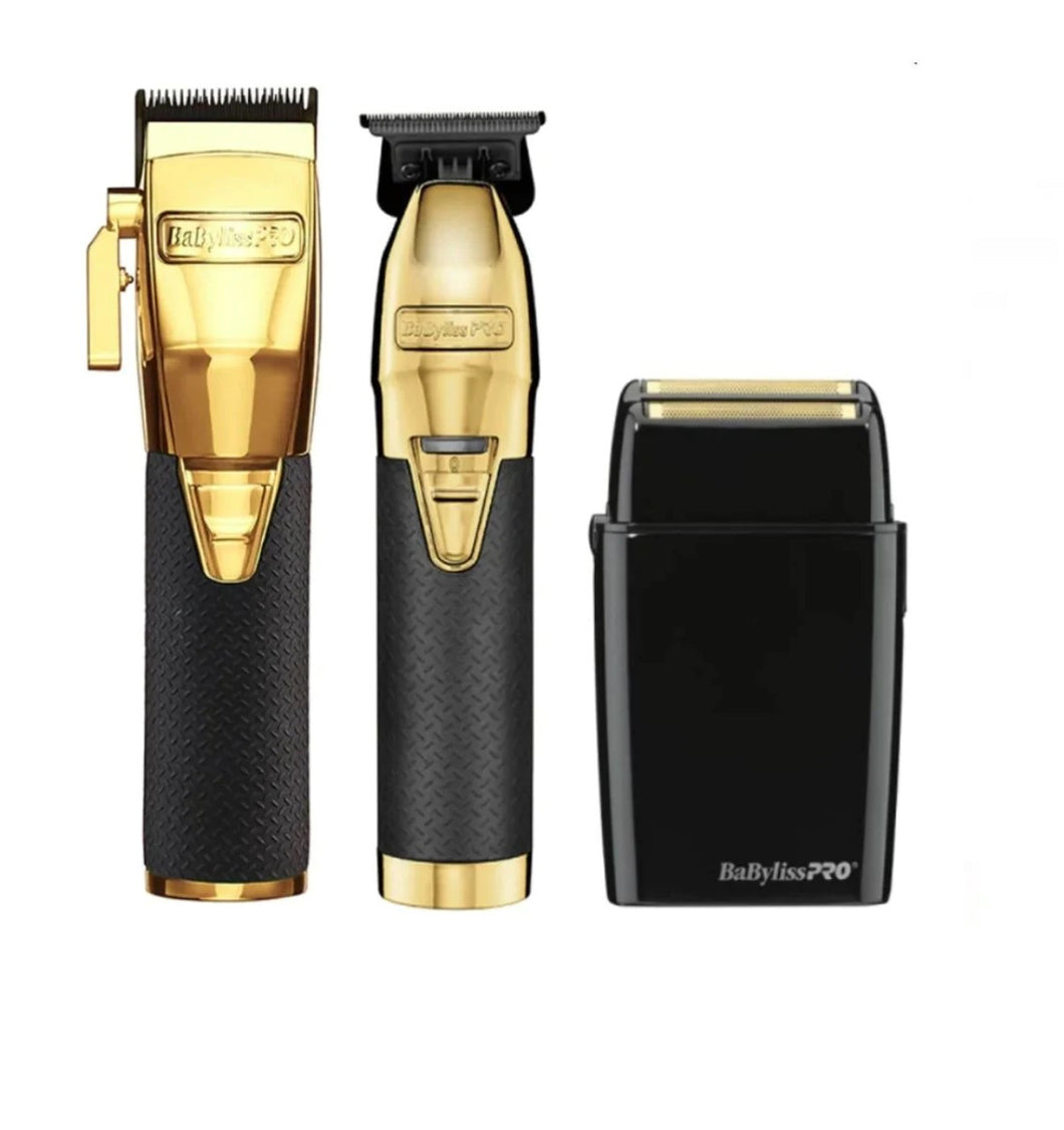 BaBylissPRO GoldFX Boost+ Clipper & Boost Skeleton and BlackFX Foil Shaver