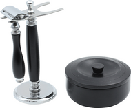 Morevile Deluxe Black Wood Shaving Kit