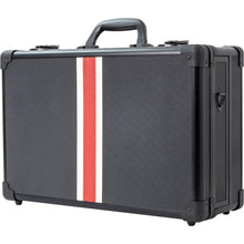 Load image into Gallery viewer, JC 6 Slot Sliding Barber Case Black with Red Stripe
