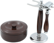 Morevile Deluxe Brown Wood Shaving Kit
