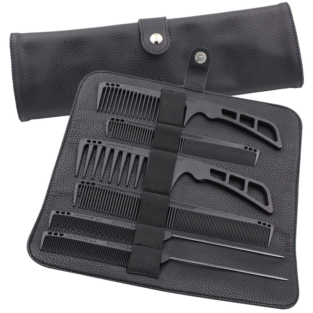 Olivia Garden Carbonlite Combs 6pc Pouch