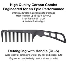 Load image into Gallery viewer, Olivia Garden Carbonlite Detangling Comb w Handle
