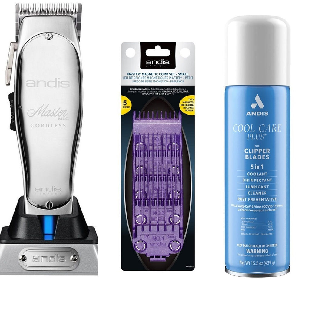 Andis Cordless Master Clipper & Small Magnetic Attachment Set