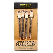 Black Ice Stylish Duck Bill Hair Clips 4ct Rose Gold