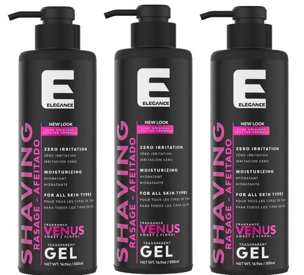 Elegance Plus Shaving Gel Venus 17oz 3-Pack