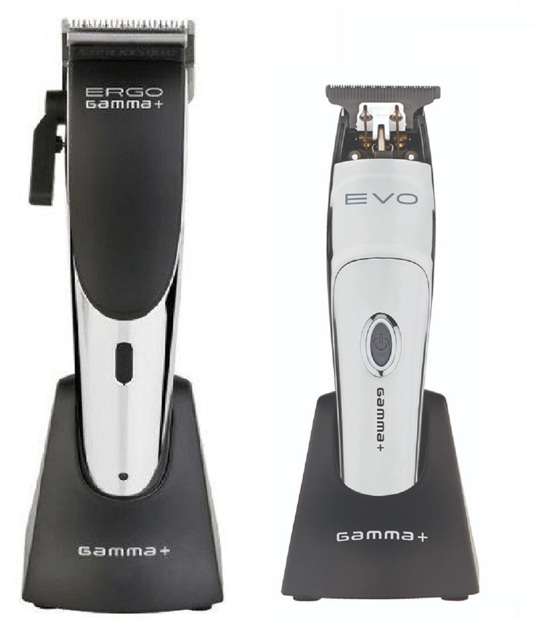 Gamma+ Ergo Cordless Clipper and Evo Trimmer Duo