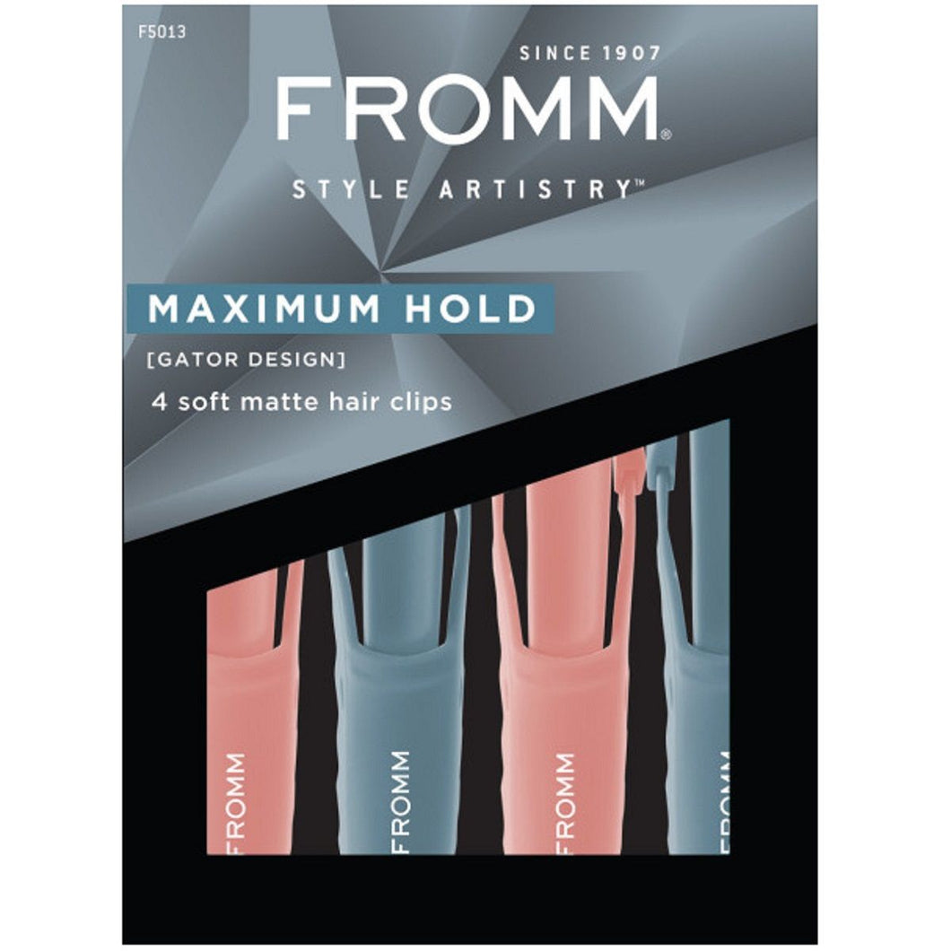 Fromm Maximum Hold Gator Hair Clips 4pk F5013