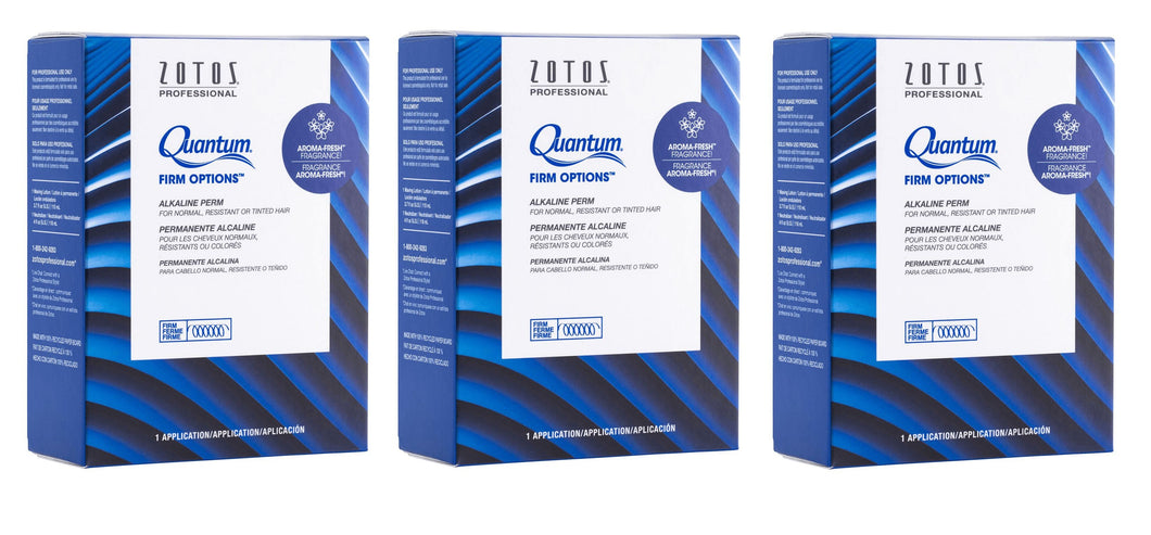 Zotos Quantum Firm Options Alkaline Perm Pack of 3