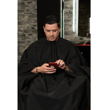 Load image into Gallery viewer, Barber Strong The Hands Free Barber Cape - Solid Black
