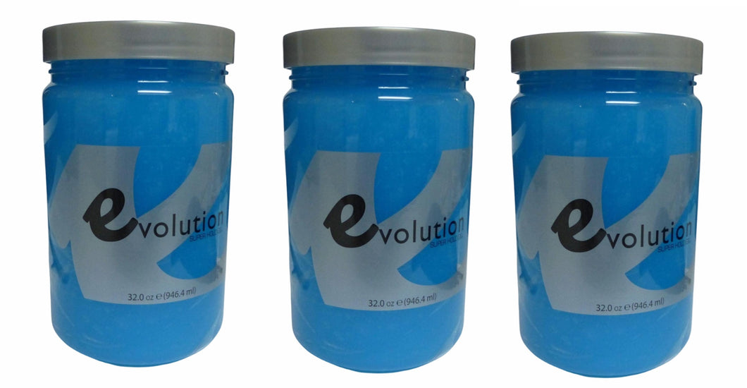 Evolution Super Hold Hair Gel 32 oz 3Pack