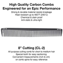 Load image into Gallery viewer, Olivia Garden Carbonlite Cutting Comb 8.5&quot; CL2
