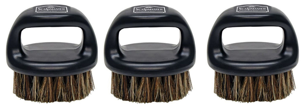 Scalpmaster 100% Boar Bristle Knuckle  Brush 3-Pack