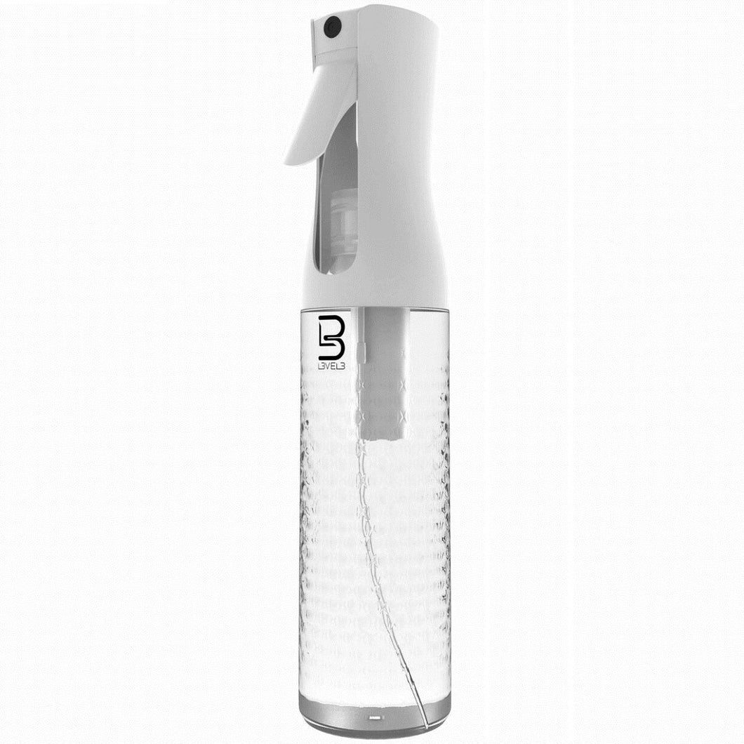 Level 3 Beveled Spray Bottle - White  Clear 10.14 oz