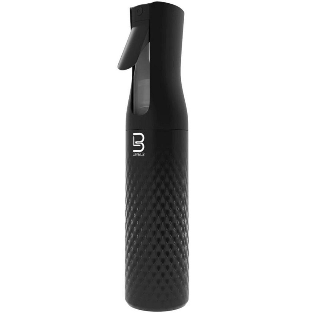 Level  3 Beveled Spray Bottle - Black 10.14 oz