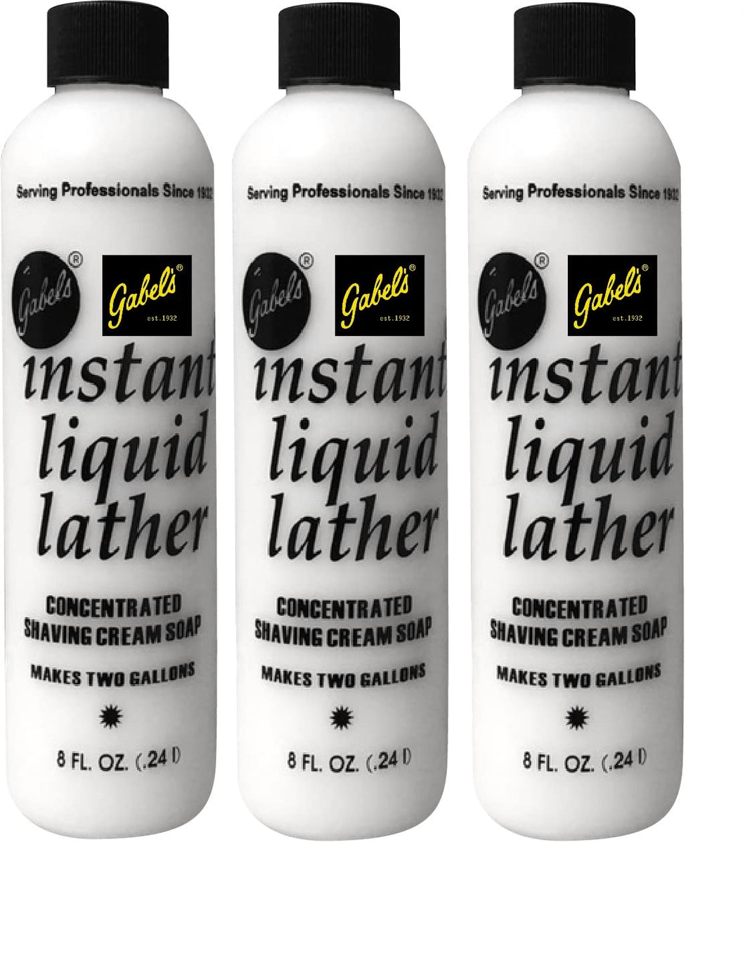 Gabels Instant Liquid Lather Soap 8oz 3Pack