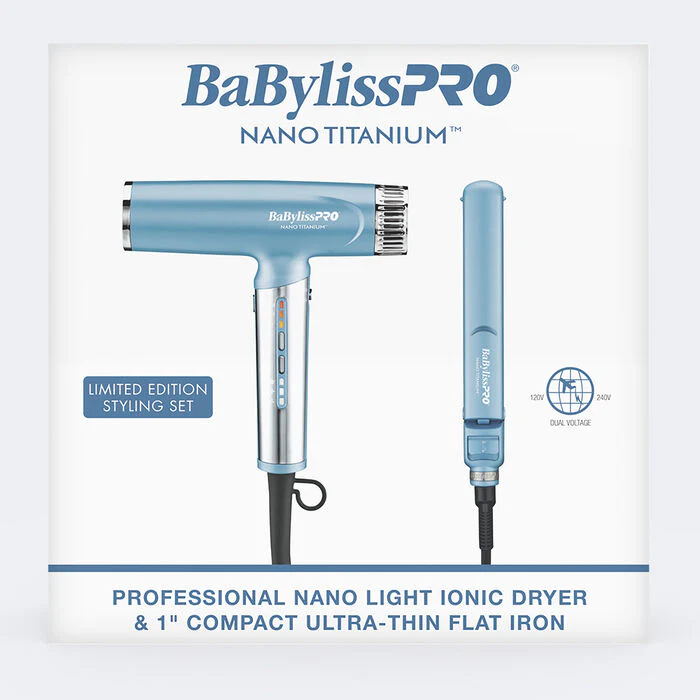 BaBylissPRO Limited Edition Nano Titanium Nano Light Ionic Dryer & 1