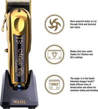 Load image into Gallery viewer, Wahl Professional 5 Star Cordless Gold Magic Clipper
