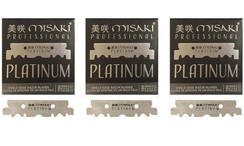 Misaki Straight Razor Single Edge Platinum Blades 100ct  Pack of3