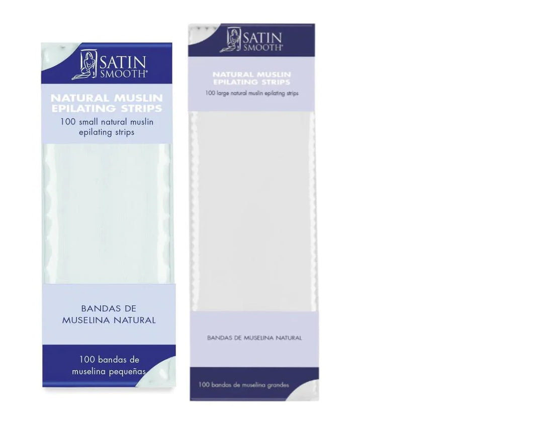 Satin Smooth Small & Large  Natural Muslim Strips 100ct