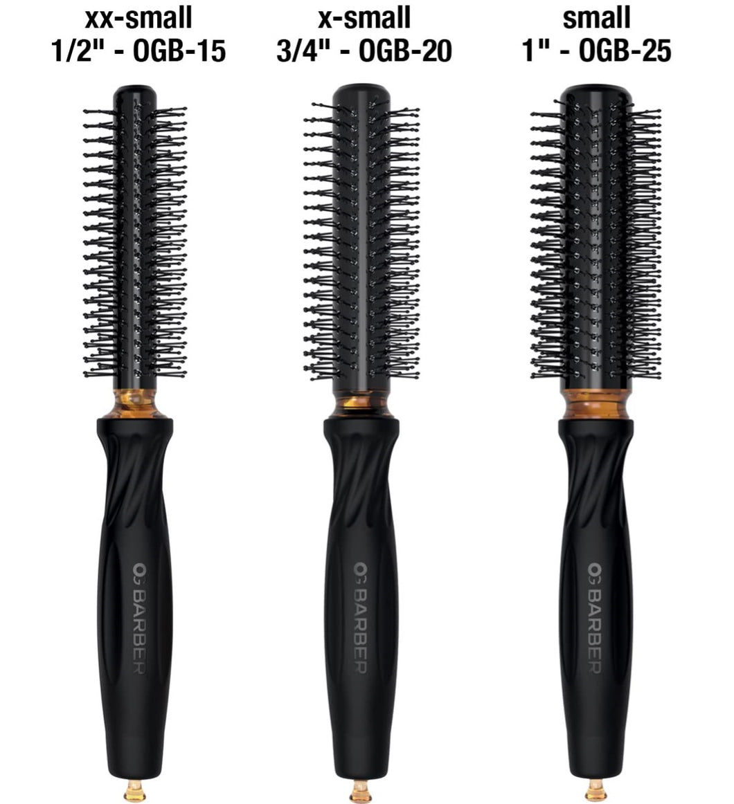 OG Barber Round Brush 3pc Assorted Barber Brush Set