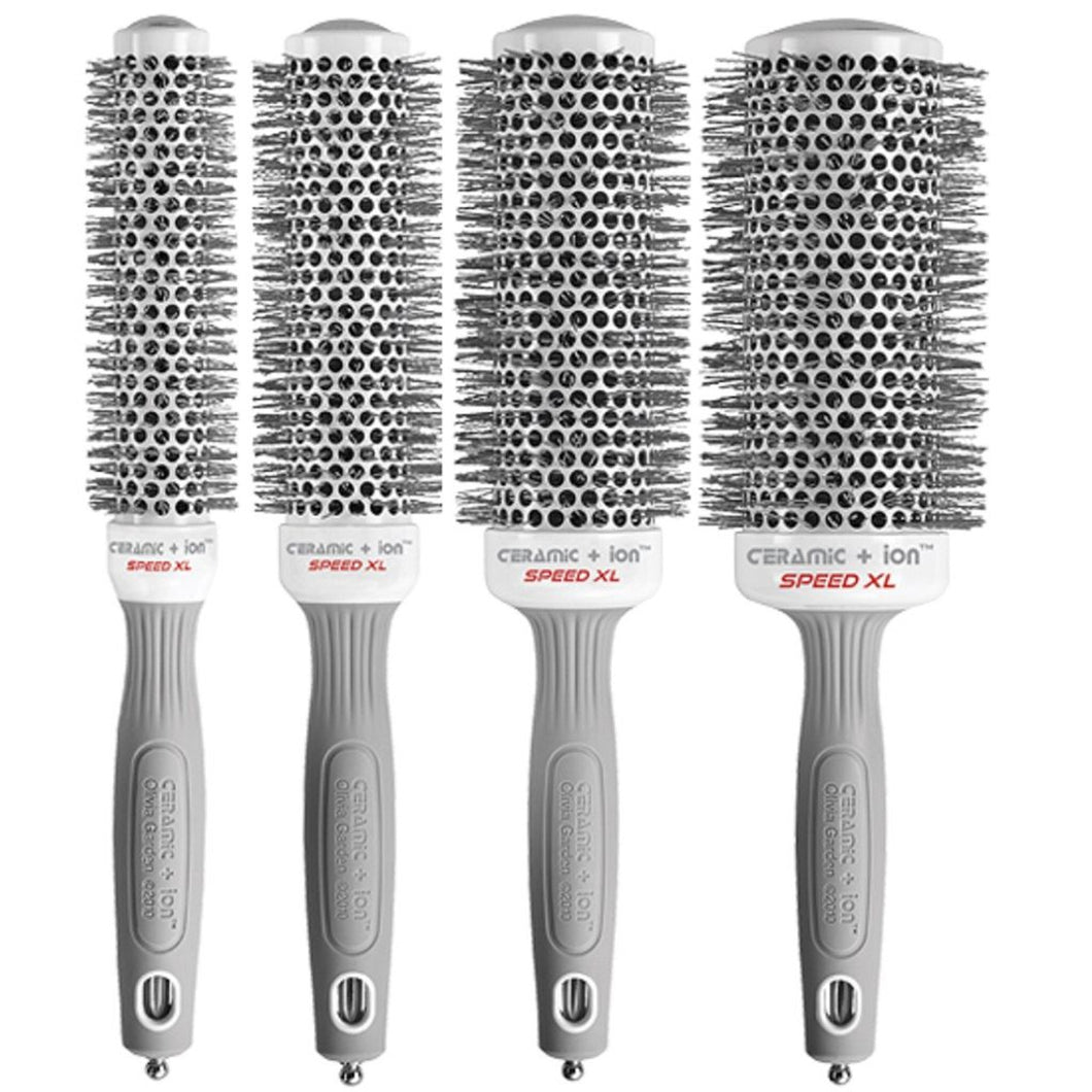 Olivia Garden Ceramic + Ion Speed XL Thermal Brush 4 Pcs Box Set