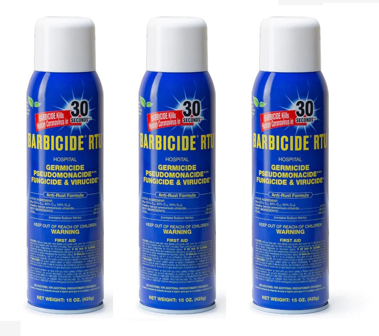 Barbicide RTU Non-Aerosol Disinfectant Spray (15oz) COVID Killer 3Pack