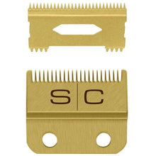 Load image into Gallery viewer, Stylecraft Gold Fixed Fade Clipper Blade with Gold Moving Slim Deep Tooth Blade SC521G
