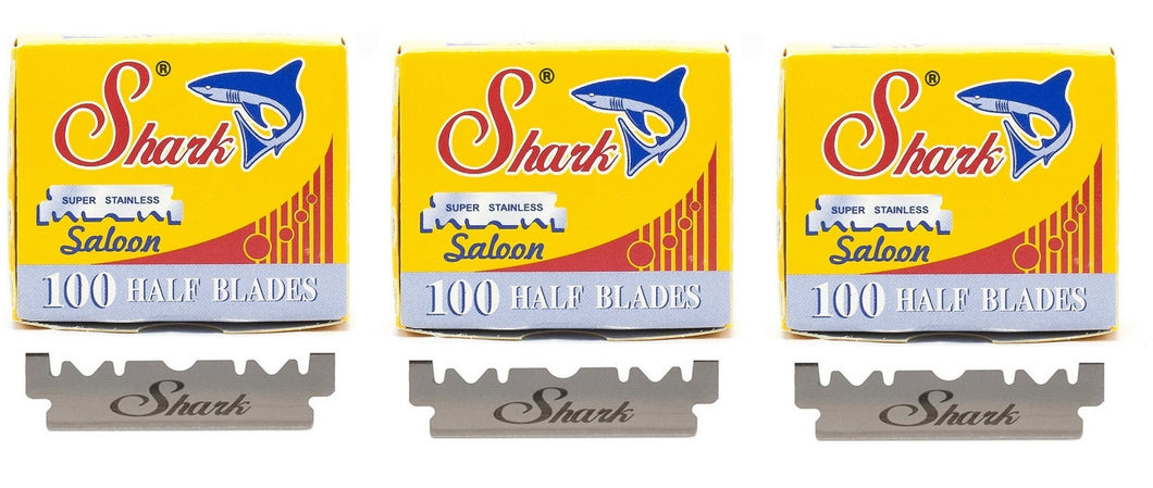 Shark Straight Edge Razor Blade  (Half Blade) 100ct Box Pack of 3