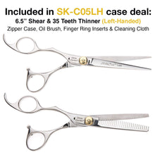 Load image into Gallery viewer, Olivia Garden SilkCut 6.5 &quot; Shear and Thinner Set Lefty
