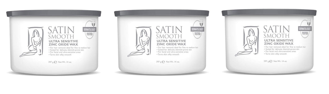 Satin Smooth Zinc Oxide Wax 14 oz Pack of 3