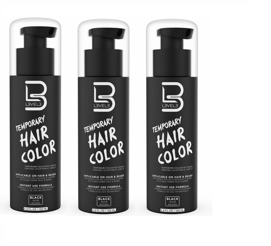 Level 3 Temporary Hair Color - Black 4.2 oz 3pk