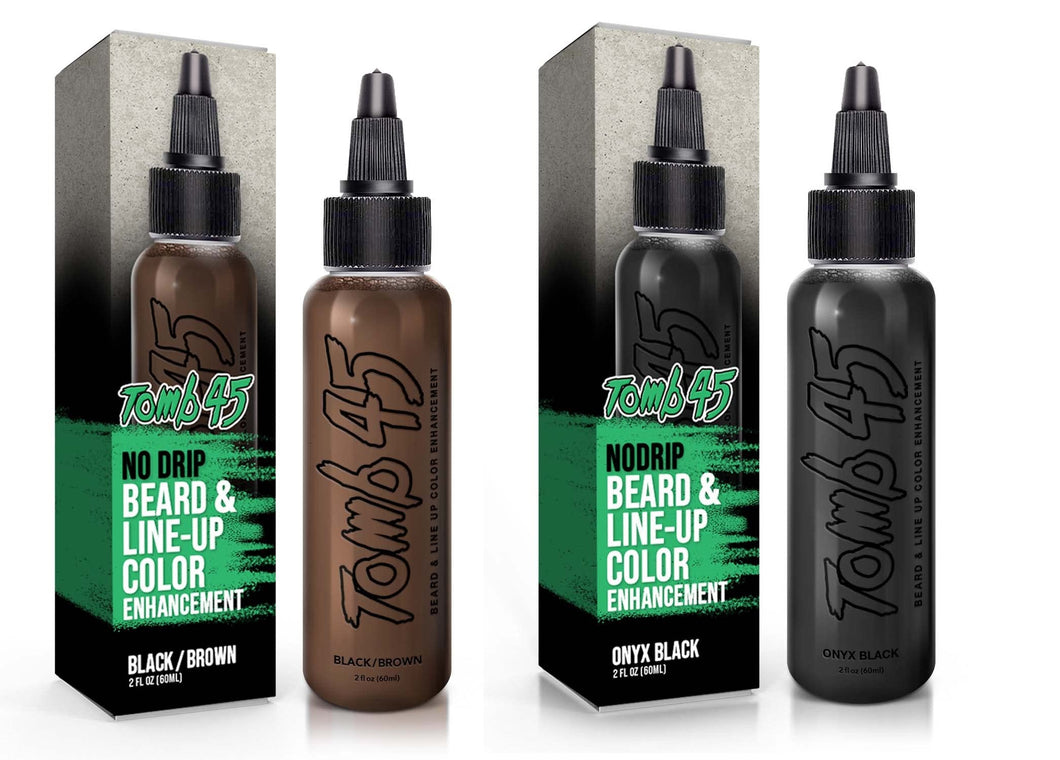 Tomb 45 Beard & Line up Color Enhancement Dark Brown & Black 2Pack