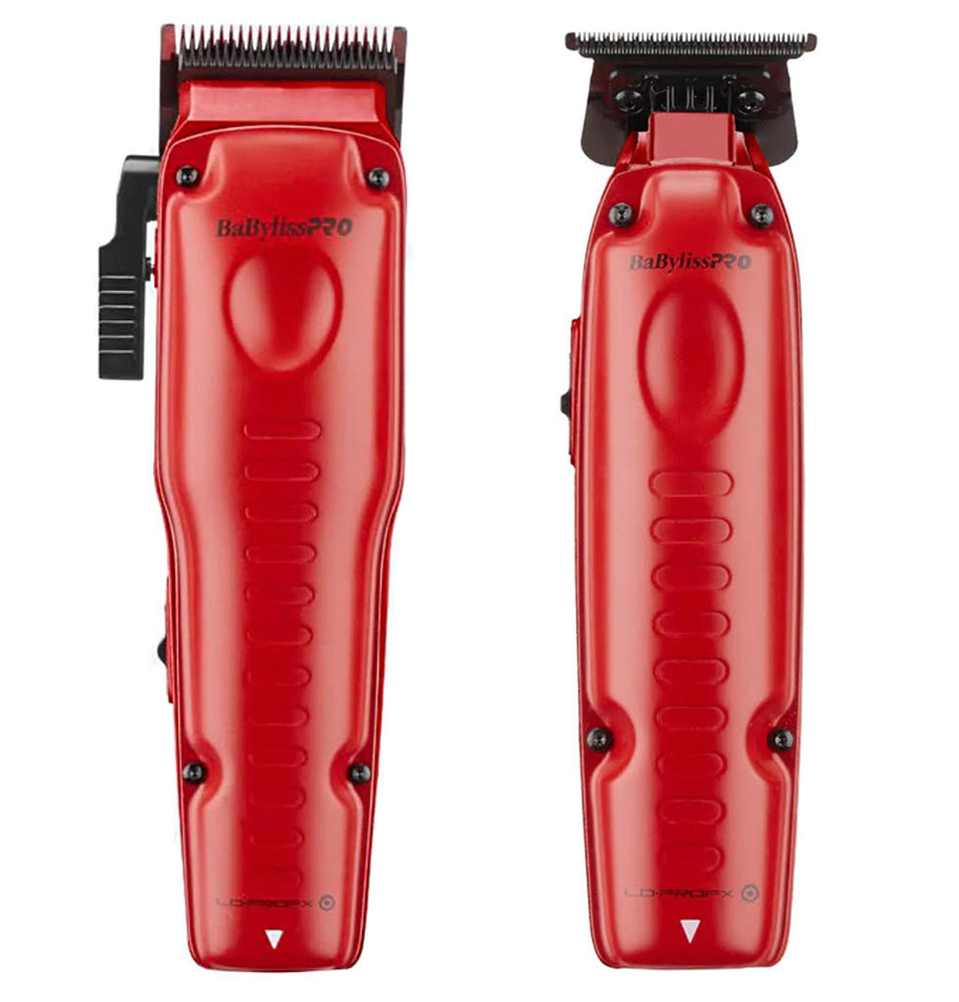 BaByliss LO-PRO FXONE Matte Red Cordless Clipper and Trimmer Set