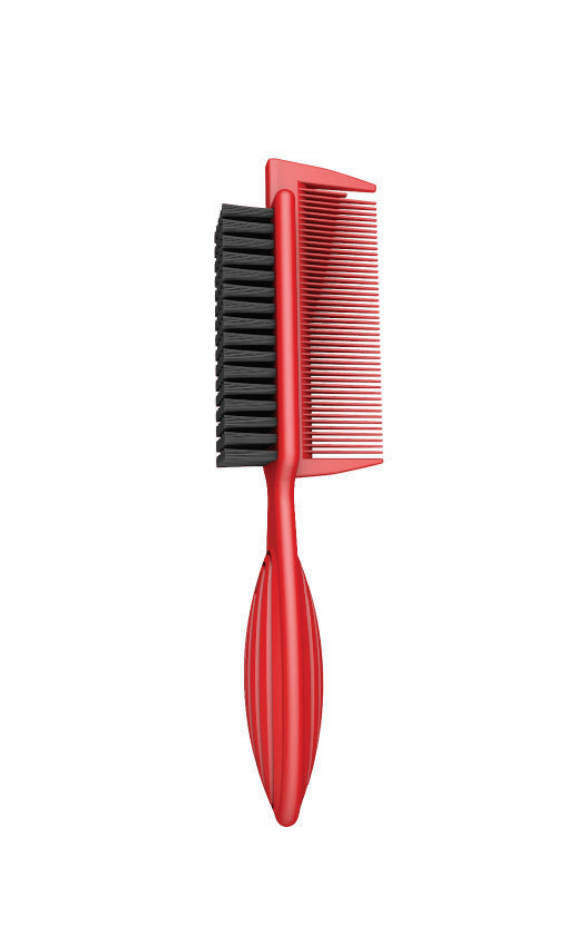 Vincent Combined Fade Brush & Comb Red